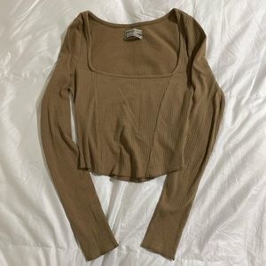 Urban Outfitters square neck long sleeve top